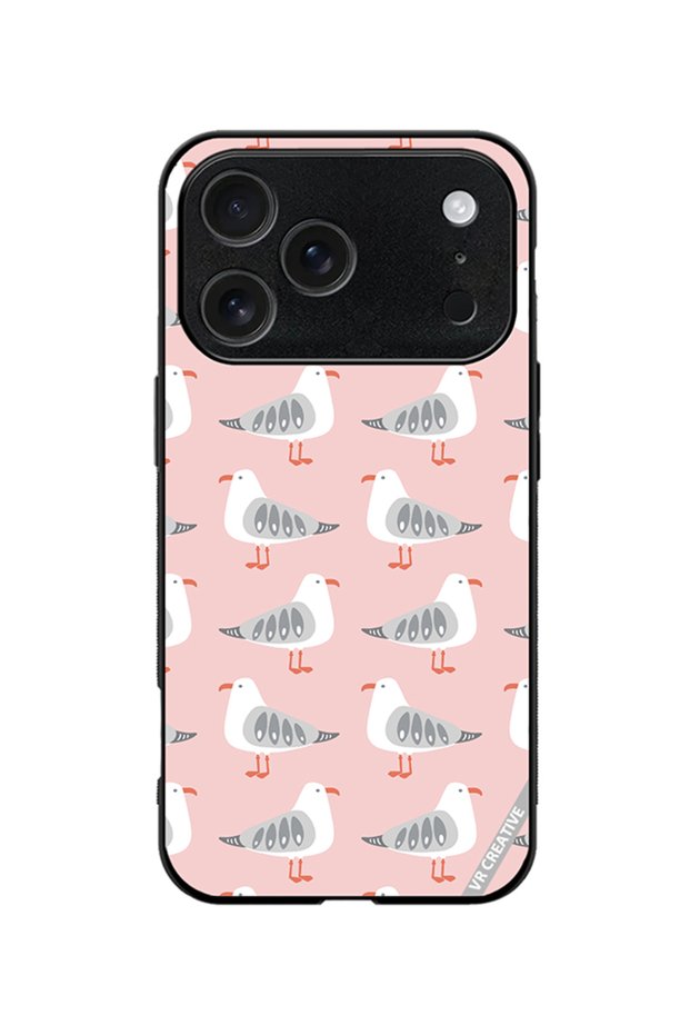 Protective Case Cover For Apple iPhone 18 Pro Seagull Vector Design Multicolour