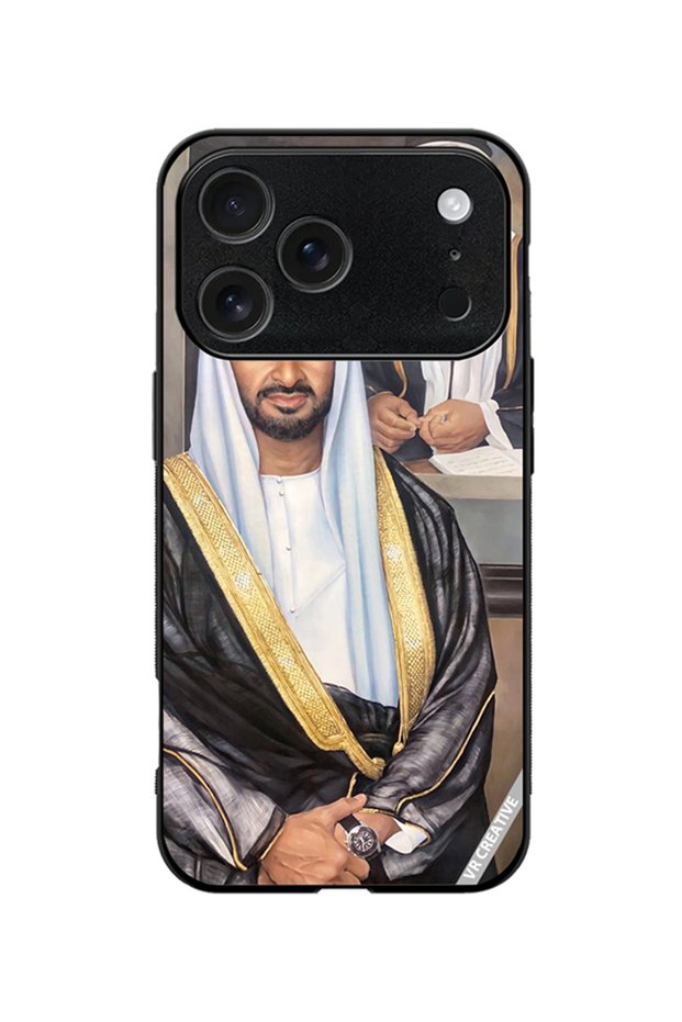 Protective Case Cover For Apple iPhone 18 Pro Sheikh Mohamed Bin Zayed Al Nahyan And Sheikh Zayed Bin Sultan Al Nahyan Design Multicolour