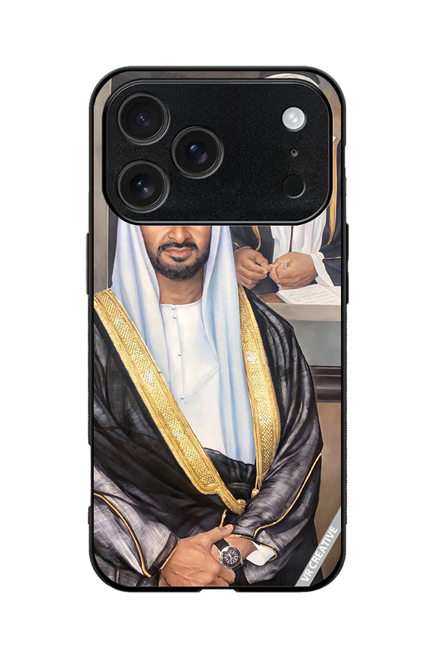 Protective Case Cover For Apple iPhone 17 Pro Max Sheikh Mohamed Bin Zayed Al Nahyan And Sheikh Zayed Bin Sultan Al Nahyan Design Multicolour