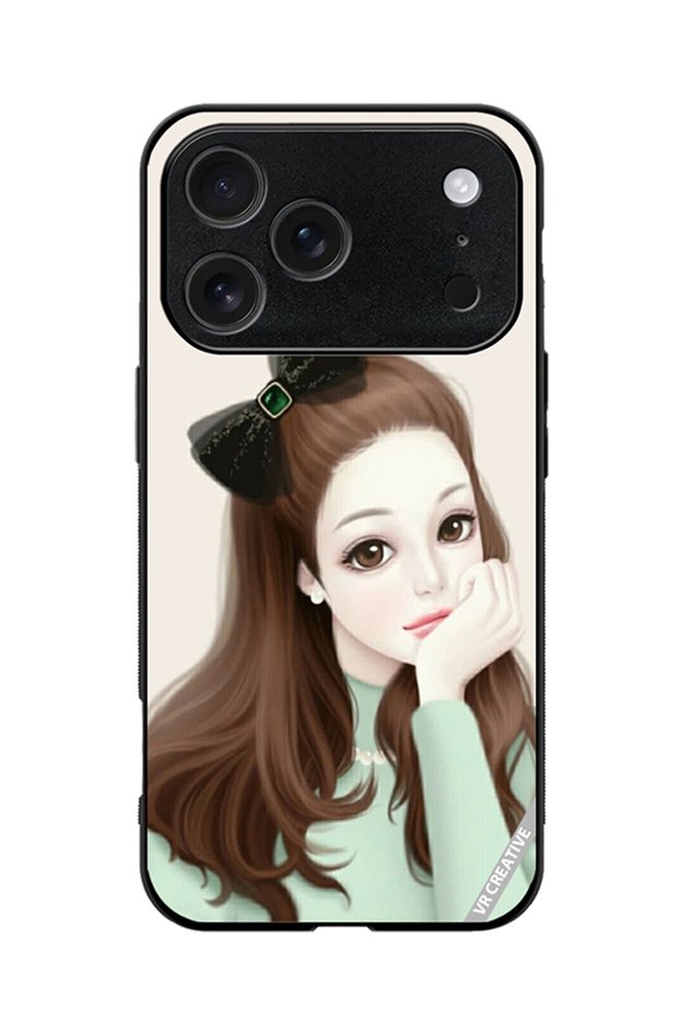 Protective Case Cover For Apple iPhone 18 Pro Max Girl With Band Design Multicolour