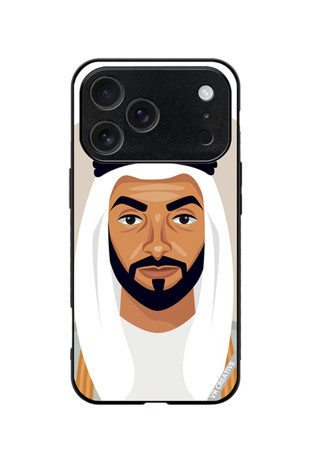 Protective Case Cover For Apple iPhone 18 Pro Sheikh Zayed Bin Sultan Al Nahyan Design Multicolour