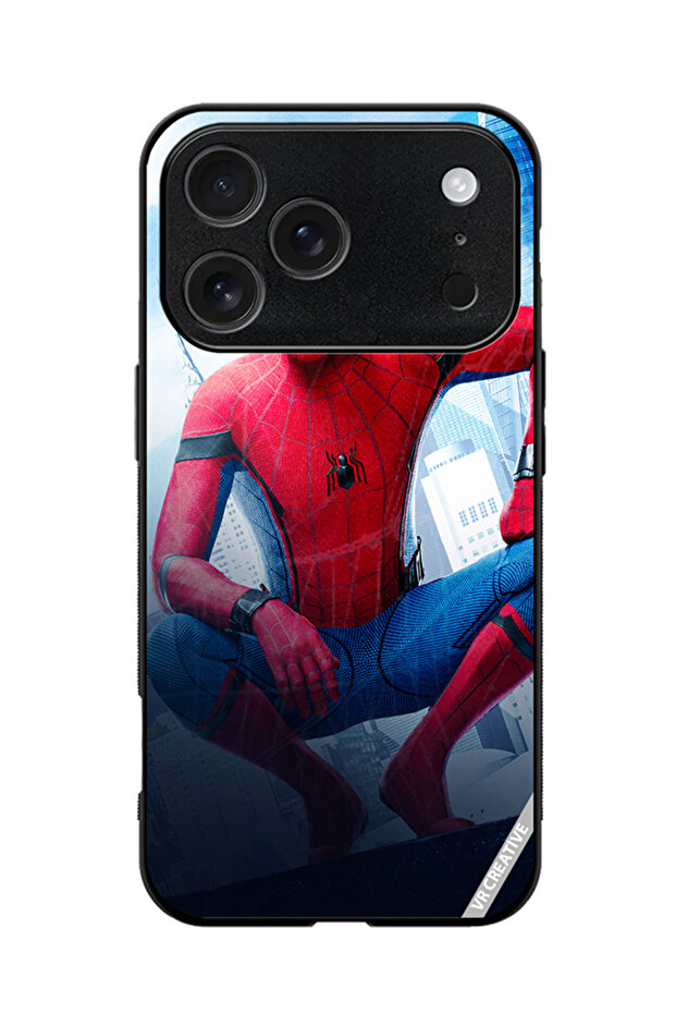 Protective Case Cover For Apple iPhone 17 Pro Max Spiderman Design Multicolour