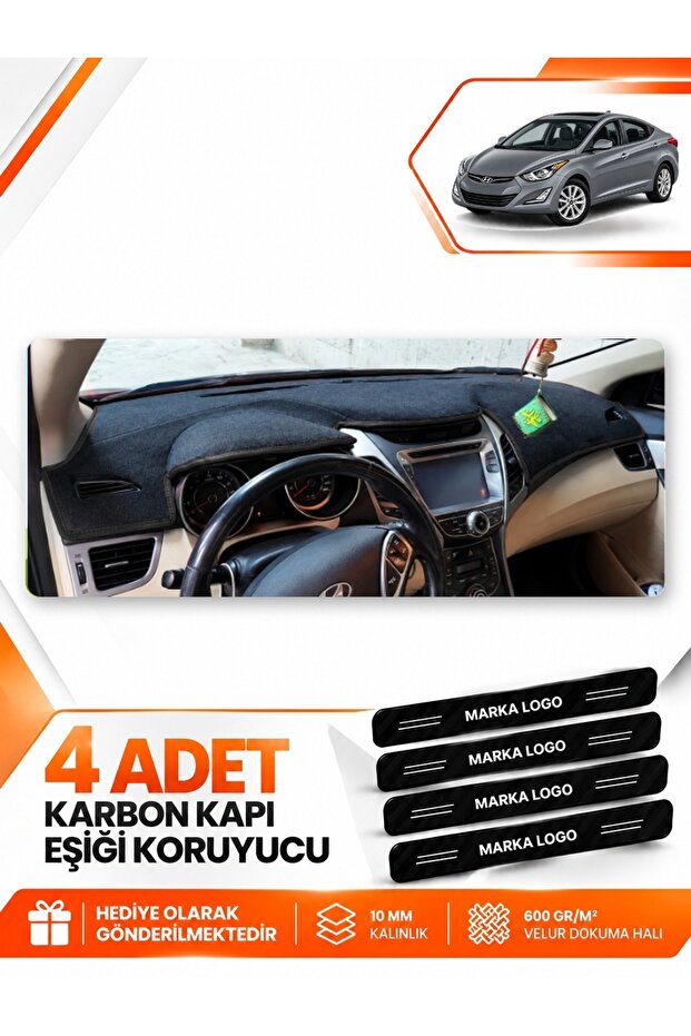Hyundai Elantra (2011-2017) Compatible Torpedo Protection Protective Case Carpet Cover Chest - Black - Hu016