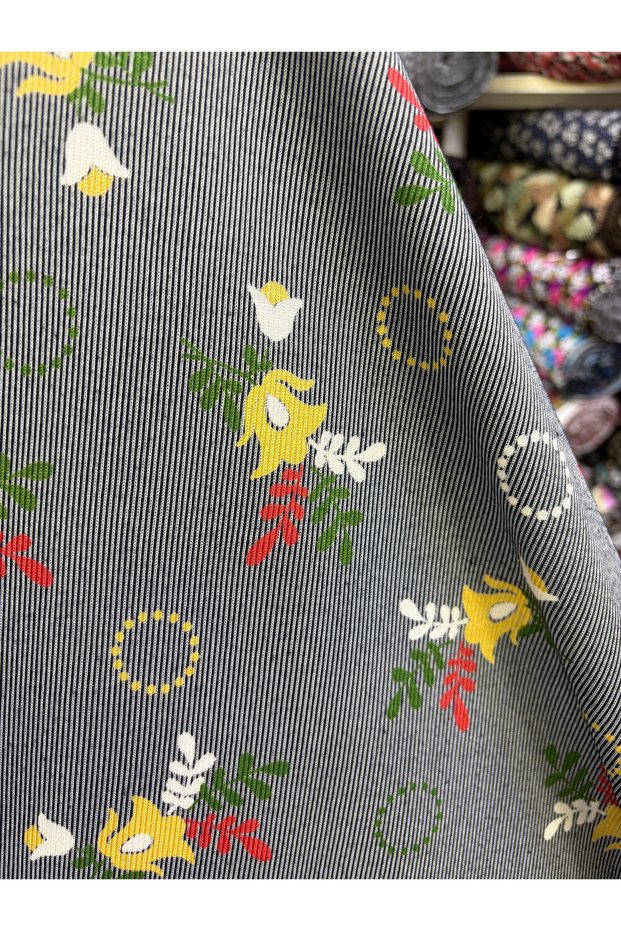 Patterned Combed Cotton Fabric with Lycra