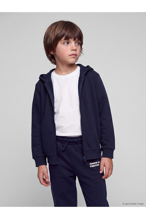 Hooded Boy's Zipper Sweatshirt for Style Enthusiasts from Uzg Store