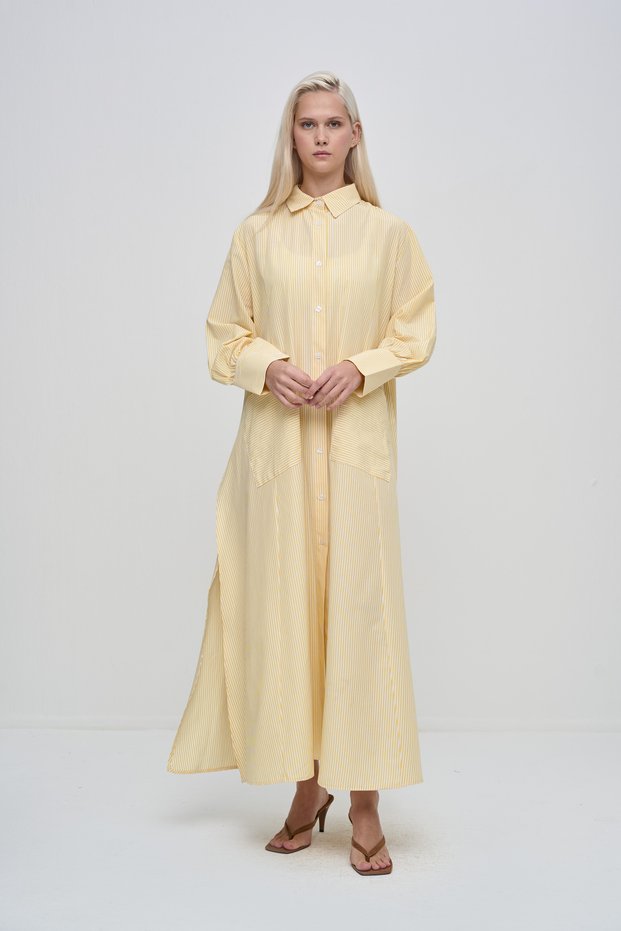 Modern Pocketed Shirt Dress