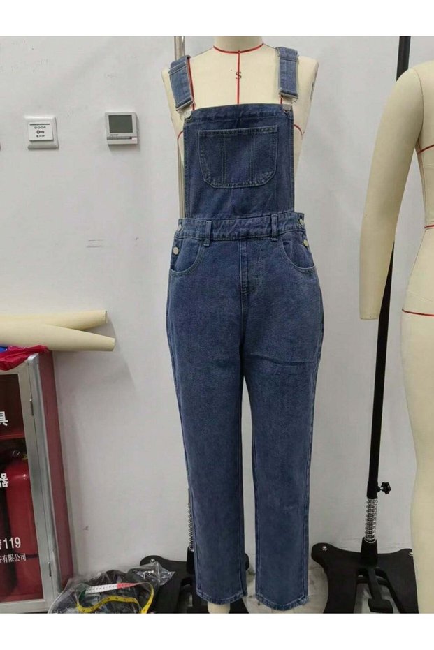 Denim overalls, blue