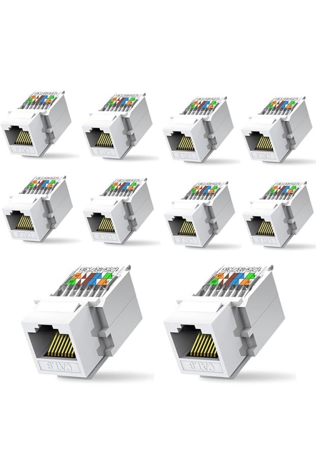 موصل كيستون RJ45 من الفئة 6 بدون الحاجة لأداة التثبيت، لا يتطلب أداة ضغط (غير متوافق)