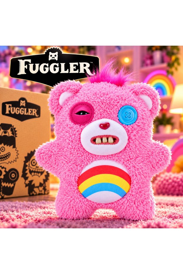 Fuggler Care Bears Plush Pink Cheer Bear