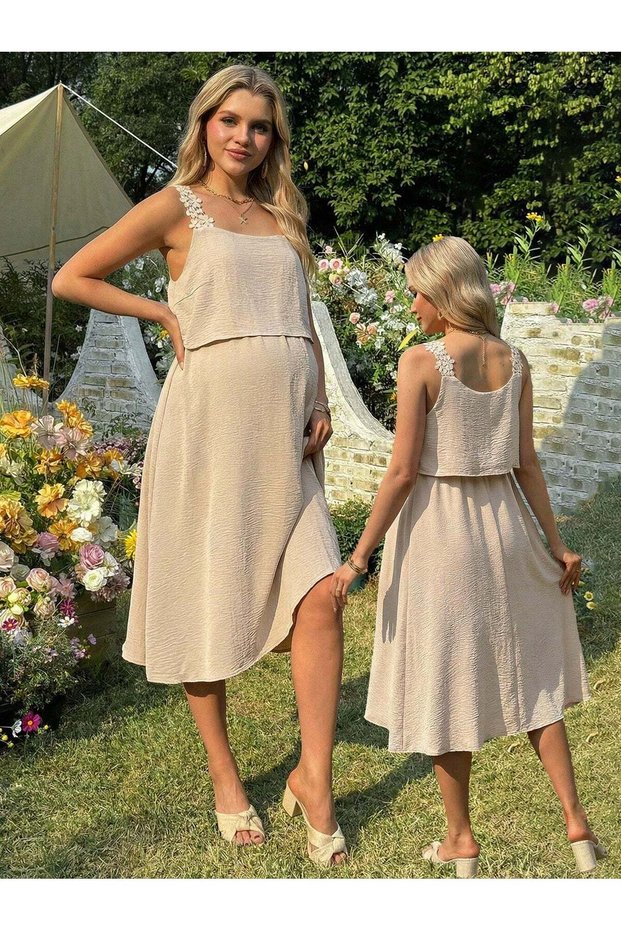 Rochie maxi, bej