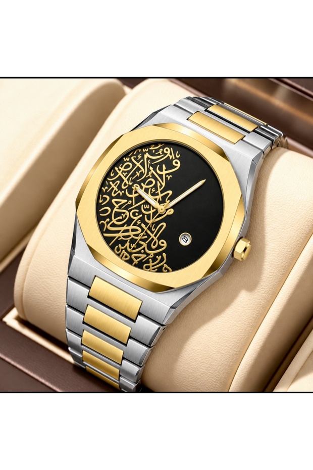 Arabic Written Steel Men's Wristwatch