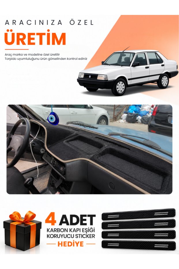 Şahi̇n Doğan Kartal Low Bonnet (1981-2002) Compatible Torpedo Protection Cover Auto Cover - S.Beige - Tf001