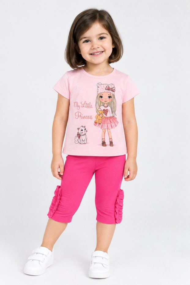 Princess Print Tights 2-Piece Baby Set