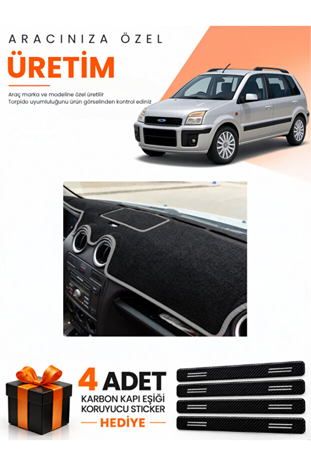 Ford Fusion (2009-2012) Compatible Torpedo Protection Cover Auto Cover - Black-Grey - Fo038