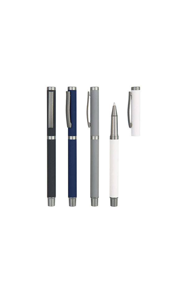 Slim Roller - Stylish Metal Rollerball Pen, Gray