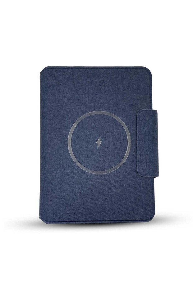 Power Note With Flap - Wireless Charging Notebook, Green