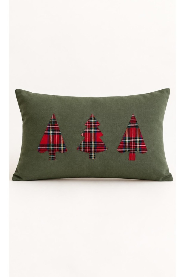 Christmas Themed Decorative Throw Pillow Cover with Applique Detail 30 × 50 cm 1 Piece