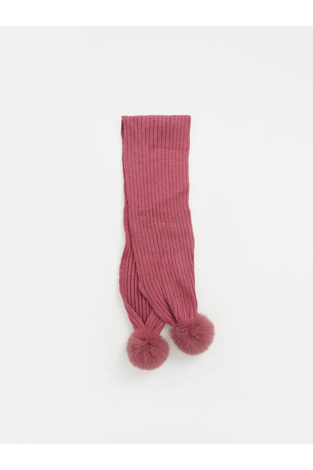 Baby Girl Knitwear Scarf with Pompom (W6)