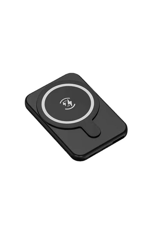 Pocket Power 5,000mAh Mini Magnetic Wireless Power Bank, Black