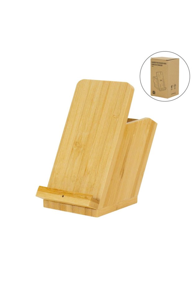 Bamboo Pen Holder with 15W Fast Wireless Charger