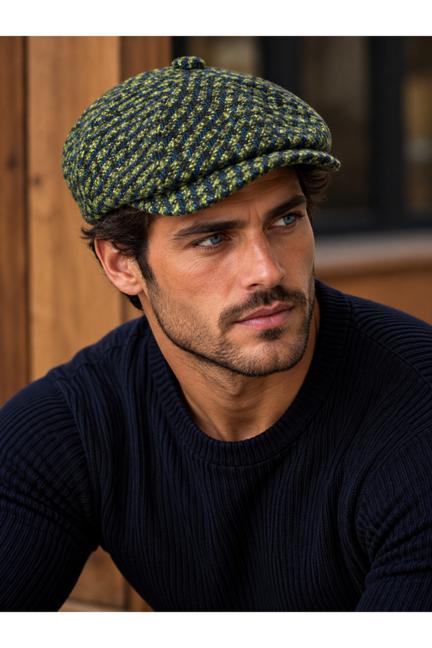 Marled winter beanie hat british style beanie hat elastic back hat