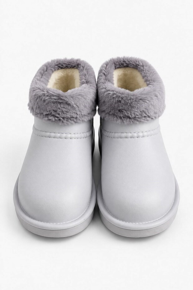 Waterproof Flat Cut Comfortable Design Daily Use Rain Boots with Sheepskin Inside