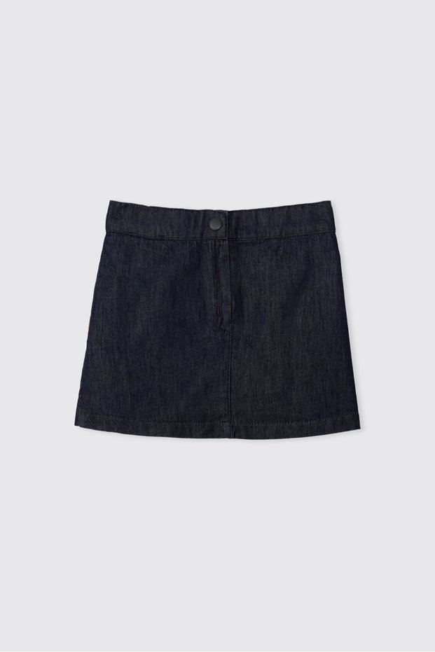 Baby Girl Embroidered Denim Skirt