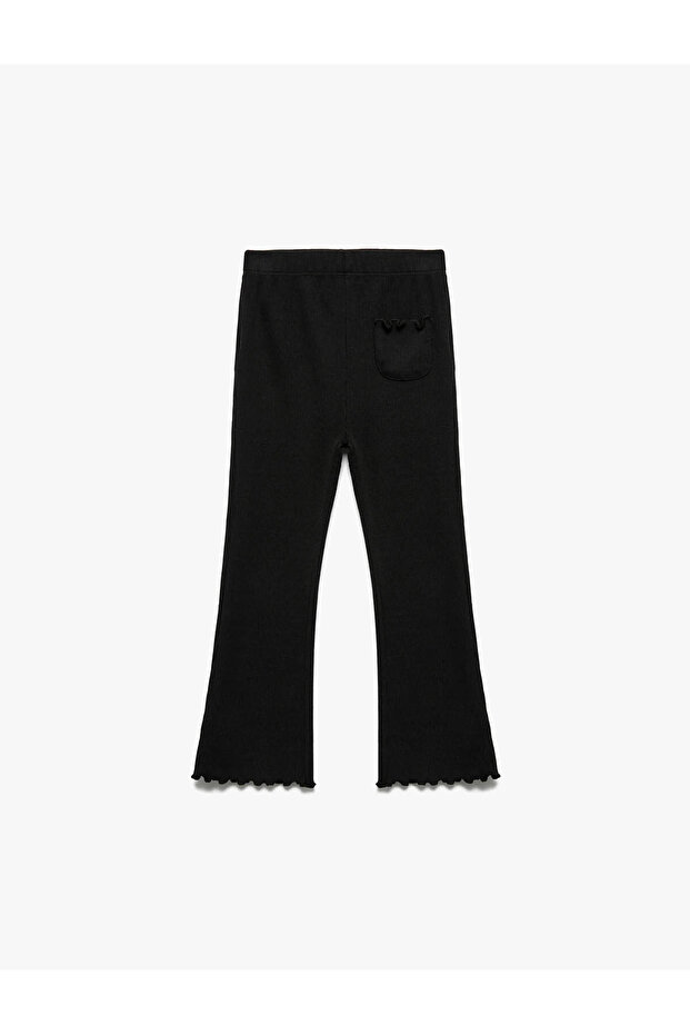 Pocketed Camisole Cotton Spanish Style Black Baby Girl Leggings 7Wmg40007Ak