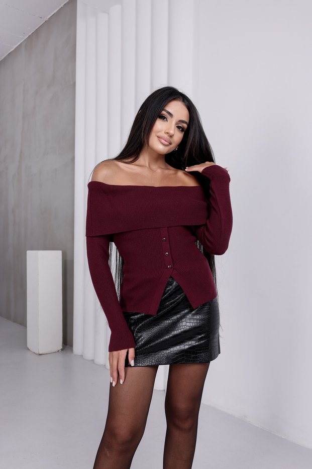 Madonna Collared Buttoned Sweater