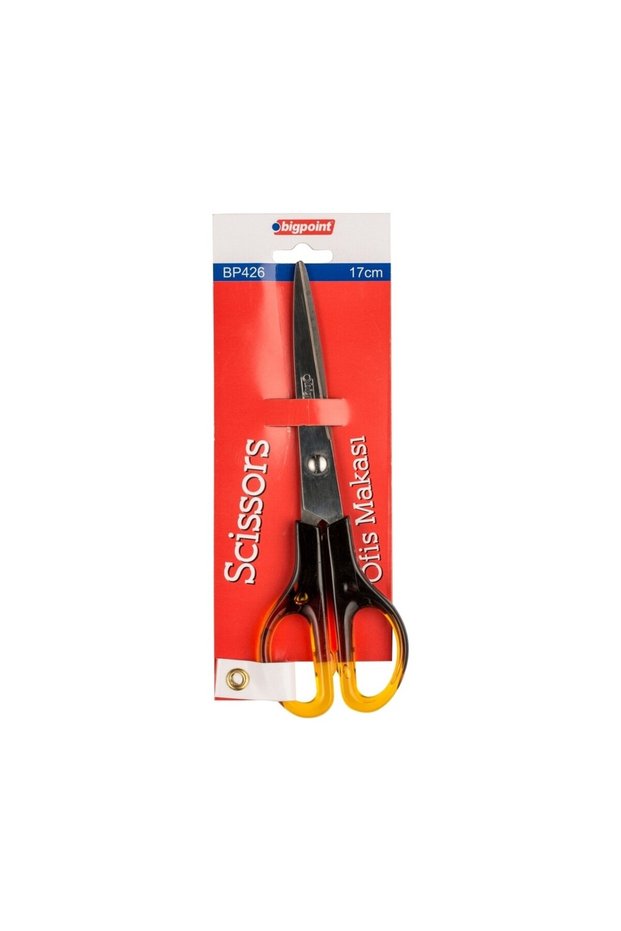 |   Stainless Steel Scissors, Suitable for Stationery and Office Work [17 cm]