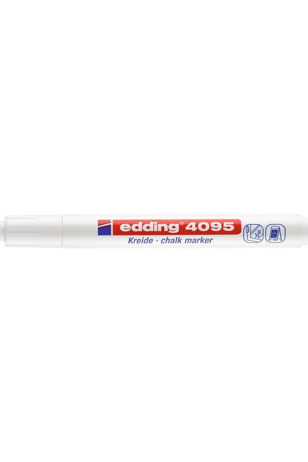 E-4095 White Glass Marker – Durable, Erasable Tip Marker for Glass and Smooth Surfaces