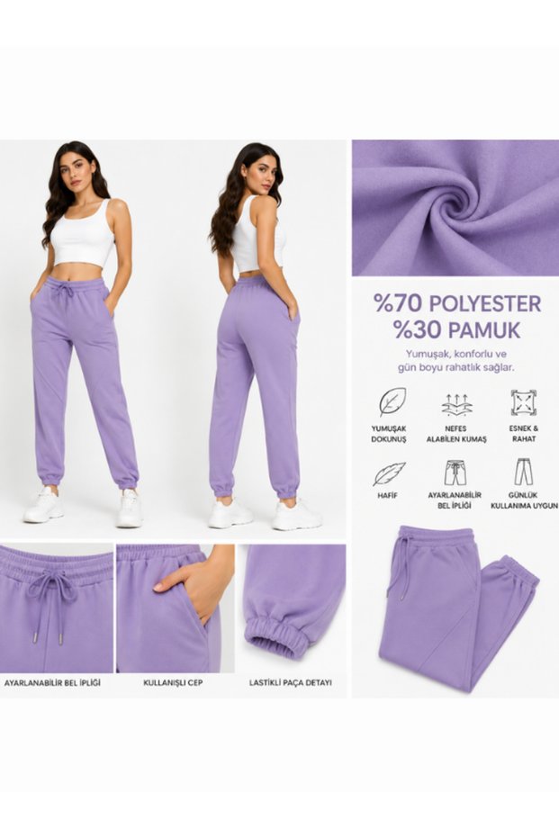 Women's Elastic Waist Loose Cut Sweatpants