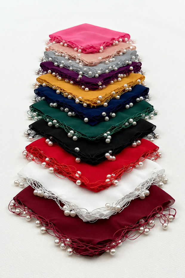 Mixed Chiffon Handkerchiefs, Beaded 10 Pieces, Bride Groom Wedding Halay Bridesmaid Henna Night Engagement Circumcision Gift Bride Party Promise Bachelorette Wedding