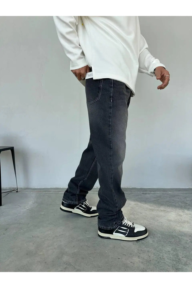Men's Dark Smoked Baggy Jean Pants