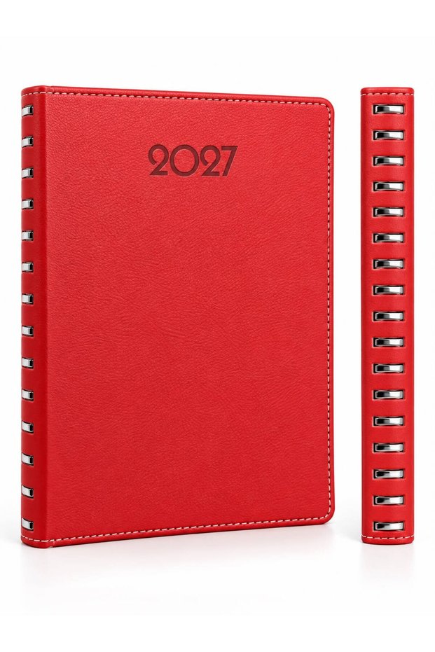 2027 16X24 1423 Thermo Leather Dated Agenda with Hidden Wire (Ivory Paper)