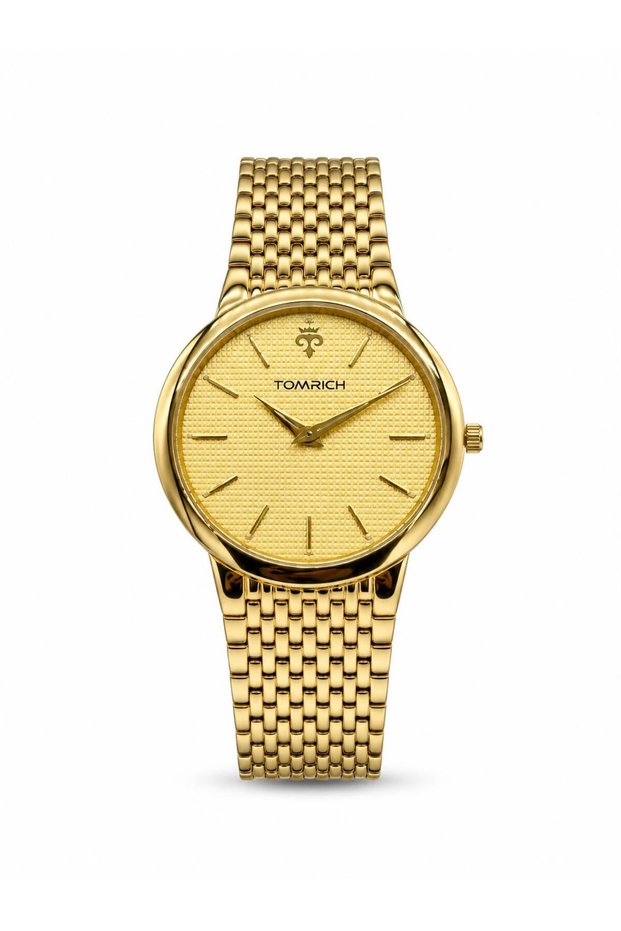 ELAN TRS6019 Men's Analog Watch - All Gold-Tone, Slim Classic, Sapphire Glass