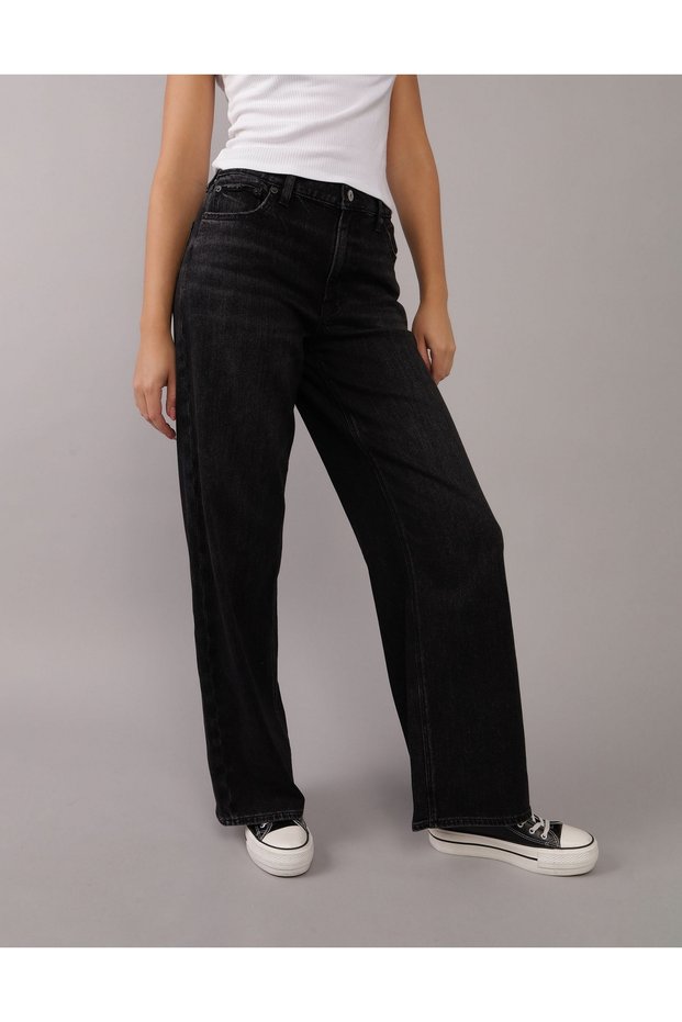 AE Strigid Super High-Waisted Baggy Wide-Leg Ankle Jean
