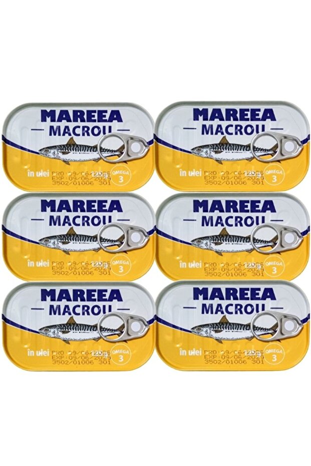 Pachet 6x Mareea-Macrou in ulei 125g
