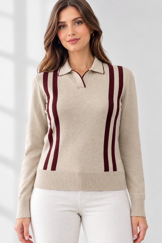 Striped Knitwear Women's Sweater