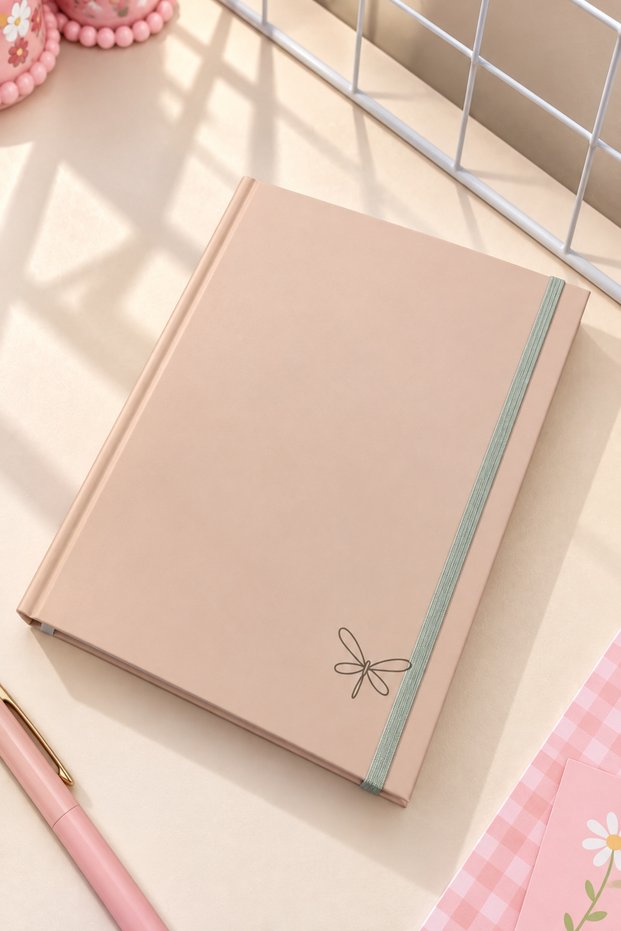 Hard Cover Elasticated Lined Notebook - 17X24 Cm, 168 Sheets |   8 Different Colors