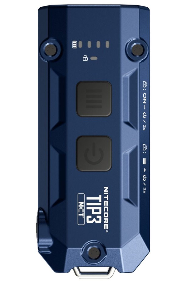 Φακός LED TIP3, Μπρελόκ, Rechargeable, Blue