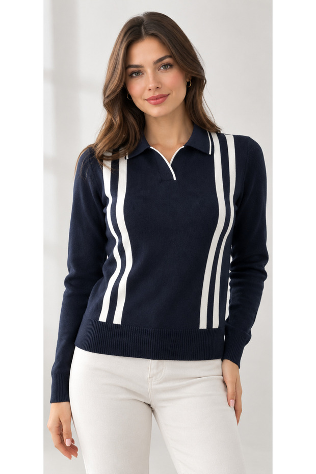Striped Knitwear Women's Sweater