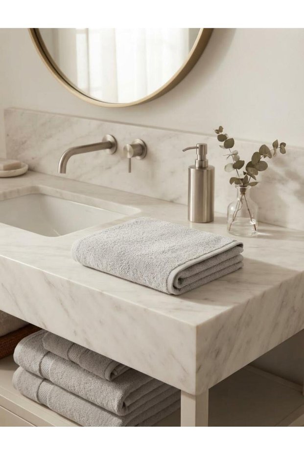 Havlum Velvet Hand and Face Towel 50X90 cm Light Gray