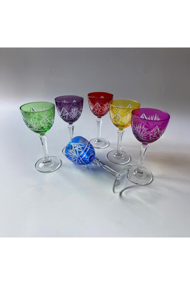1 Piece Cut Decorative Verona Crystal Glass Goblet - Cup