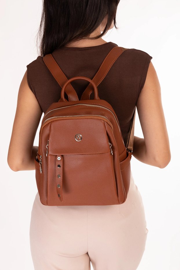Women's Convenient Daily Backpack Ald.80755 Tan