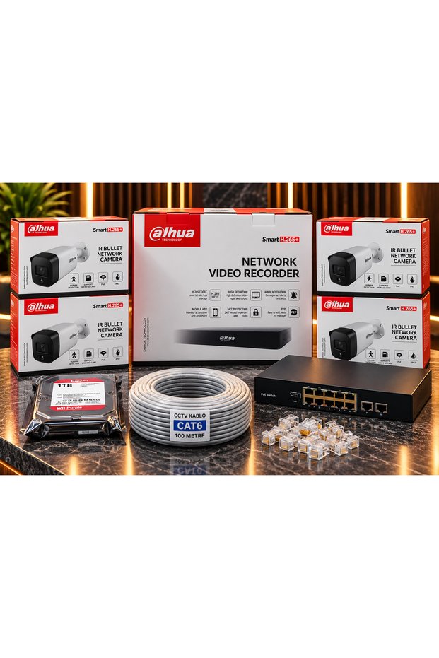 DÖRTLÜ DIŞ IP KAMERA SET 2MP