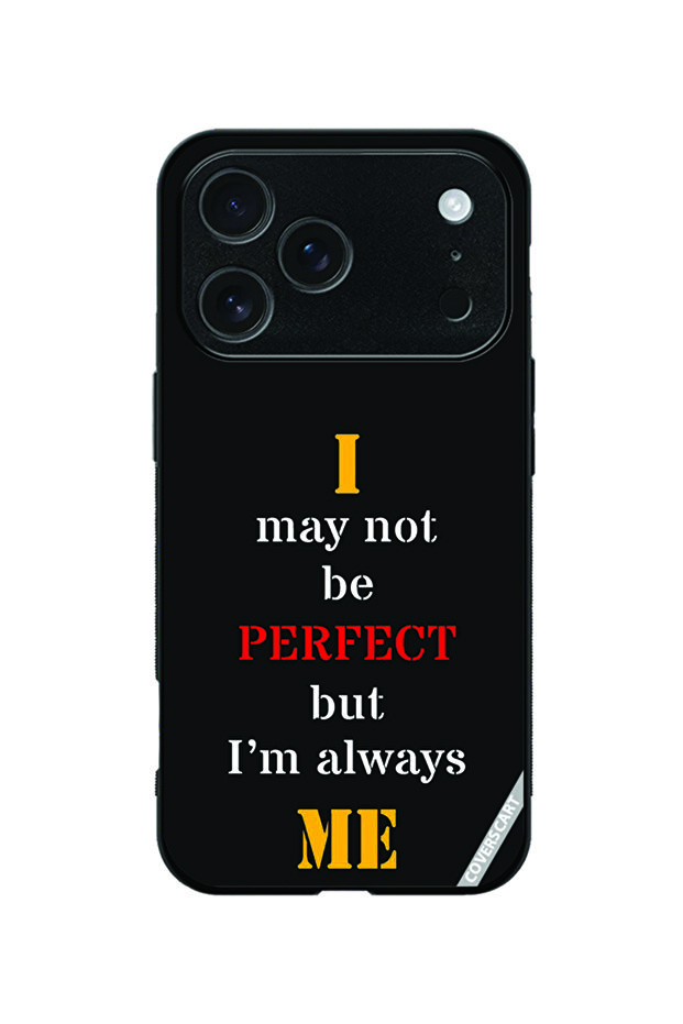 Protective Case Cover for Apple iPhone 18 Pro Perfect Quote Design Black