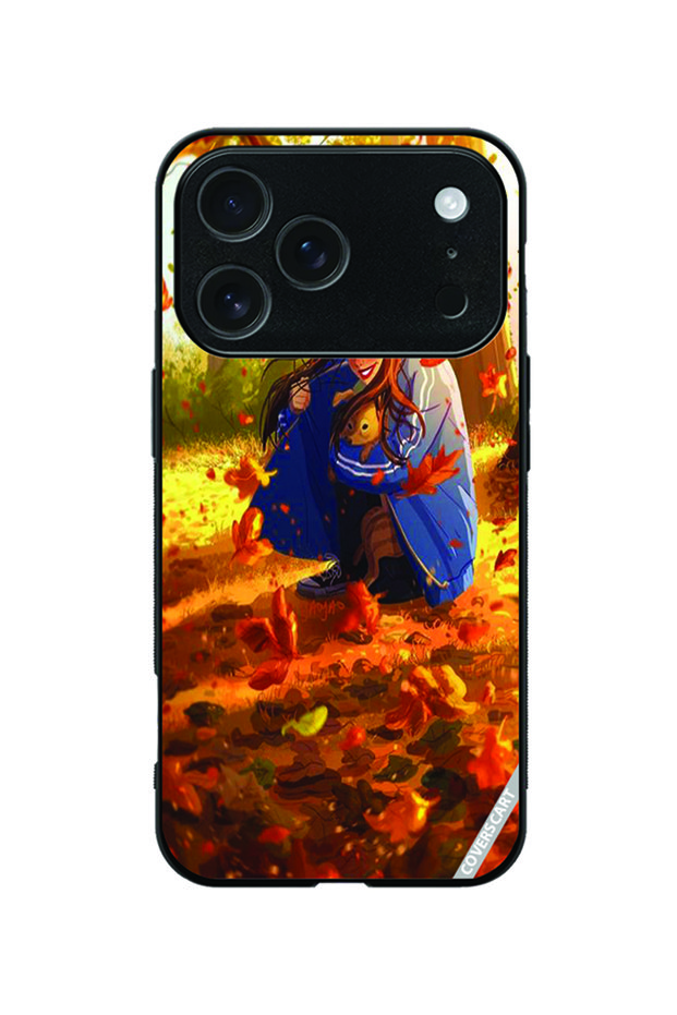 Protective Case Cover for Apple iPhone 18 Pro Girl In Storm Design Multicolor
