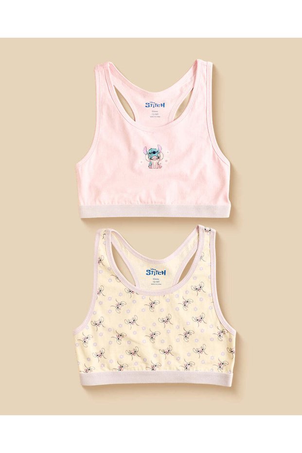 Senior Girls Assorted Stitch Graphic Bras 2 Pieces