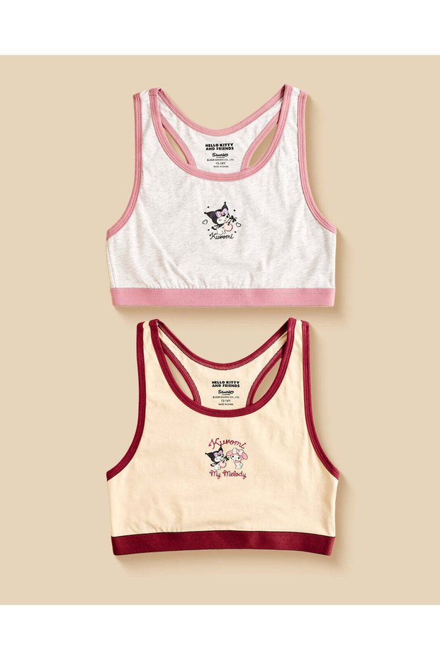Senior Girls Assorted Kuromi Graphic Bras 2 Pieces